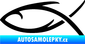 Samolepka Jesus rybička 008 černá