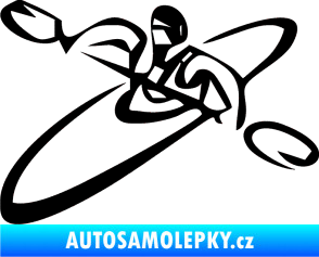 Samolepka Kajakář 001 levá černá