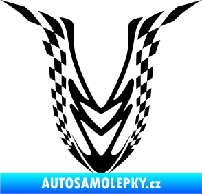 Samolepka Kapota 006 šachovnice černá