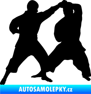 Samolepka Karate 013 levá souboj černá