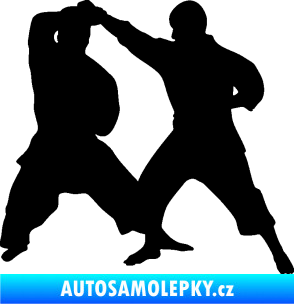 Samolepka Karate 013 pravá souboj černá