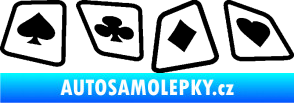 Samolepka Karty 001 černá