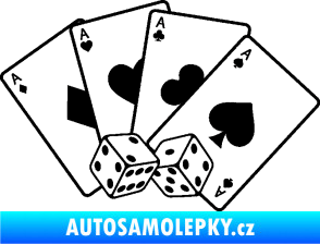 Samolepka Karty 002 černá
