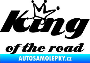 Samolepka King of the road nápis černá