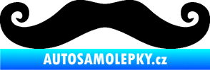 Samolepka Knír 001 movember, moustache styl černá