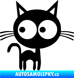 Samolepka Kočička 001 pravá černá