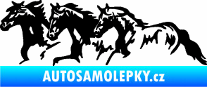 Samolepka Koníci 004 levá stádo černá