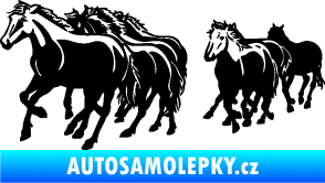 Samolepka Koníci 005 stádo levá černá