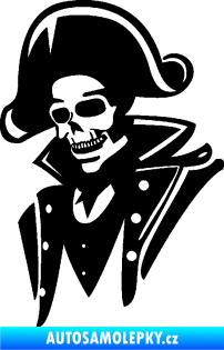 Samolepka Kostra pirát levá černá