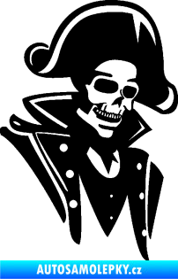 Samolepka Kostra pirát pravá černá