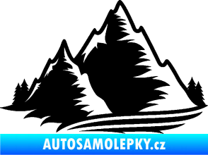 Samolepka Krajina hory 003 levá černá