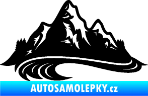 Samolepka Krajina hory 008 levá černá