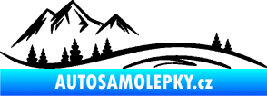 Samolepka Krajina hory 036 levá černá