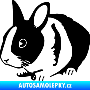 Samolepka Králík 002 levá zakrslý králíček černá
