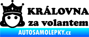 Samolepka Královna za volantem nápis černá