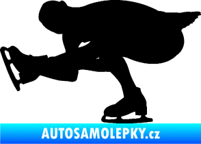 Samolepka Krasobruslení 007 levá krasobruslařka černá