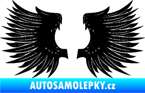Samolepka Křídla 004 černá