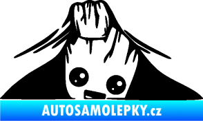Samolepka Kuk 007 pravá Groot vykukuje černá
