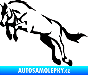 Samolepka Kůň 025 levá skok černá