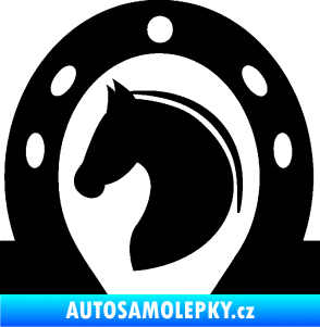 Samolepka Kůň 034 levá podkova černá