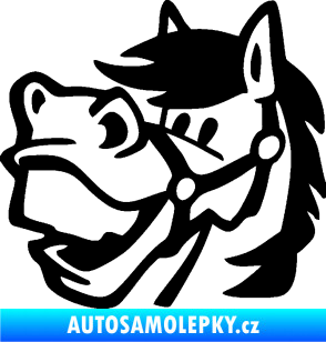 Samolepka Kůň 041 levá veselý černá