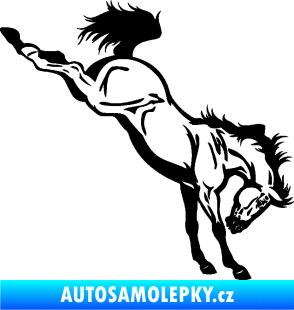 Samolepka Kůň 052 pravá vykopává zadní nohy černá