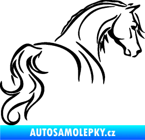 Samolepka Kůň 104 pravá černá