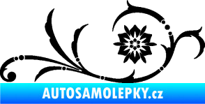 Samolepka Květina dekor 040 pravá černá