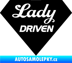 Samolepka Lady driven diamant černá