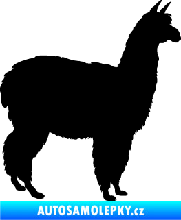 Samolepka Lama 002 pravá alpaka černá