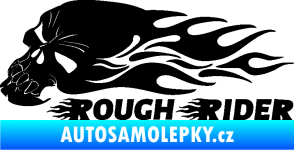 Samolepka Lebka 051 levá rough rider černá