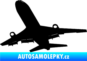 Samolepka Letadlo 007 levá černá