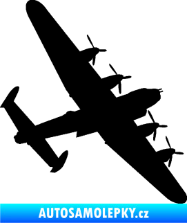 Samolepka Letadlo 022 pravá bombarder Lancaster černá