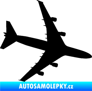 Samolepka letadlo 023 pravá Jumbo Jet černá