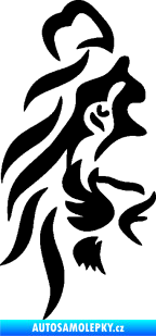 Samolepka Lev 012 levá půlka tváře černá