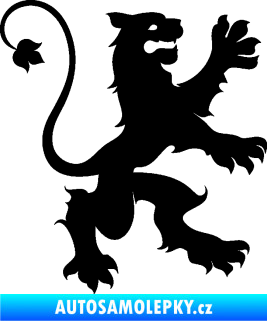 Samolepka Lev heraldika 002 pravá černá
