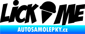 Samolepka Lick me nápis černá