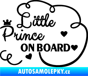 Samolepka Little prince on board nápis  černá