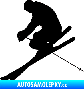 Samolepka Lyžař 005 levá černá