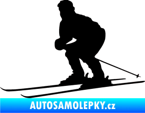 Samolepka Lyžař 009 levá černá