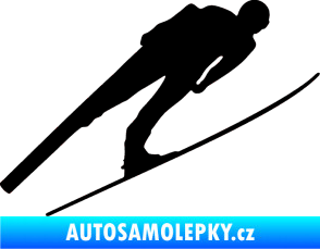 Samolepka Lyžař 016 pravá černá