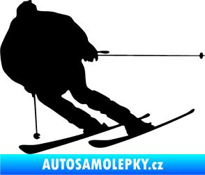 Samolepka Lyžař 019 levá černá