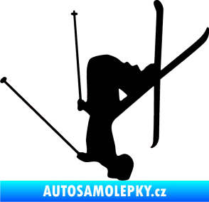 Samolepka Lyžař 023 levá černá