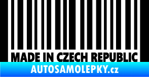 Samolepka Made in Czech republic čárový kód černá