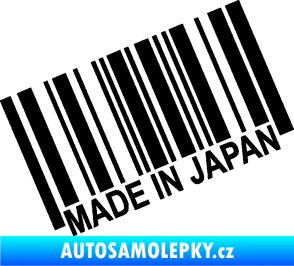 Samolepka Made in Japan 003 čárový kód černá