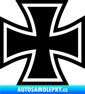 Samolepka Maltézský kříž 001 černá