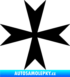 Samolepka Maltézský kříž 002 černá