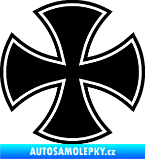 Samolepka Maltézský kříž 003 černá