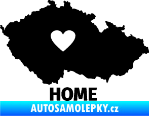 Samolepka Mapa České republiky 004 home černá