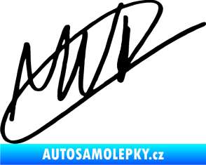 Samolepka Max Verstapen podpis černá